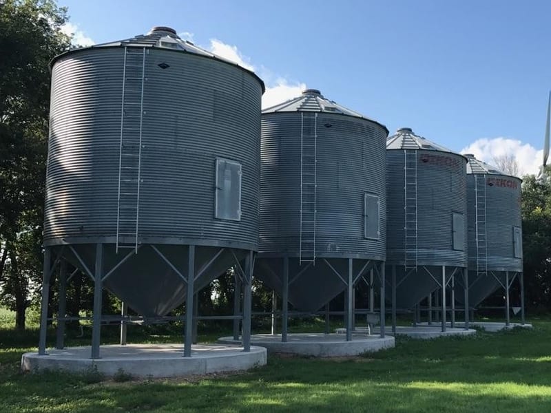 Grain bin hopper cone